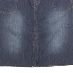 MARIE CLAIRE JEANS Womens Blue Denim Straight Knee Length Cotton Blend Skirt M