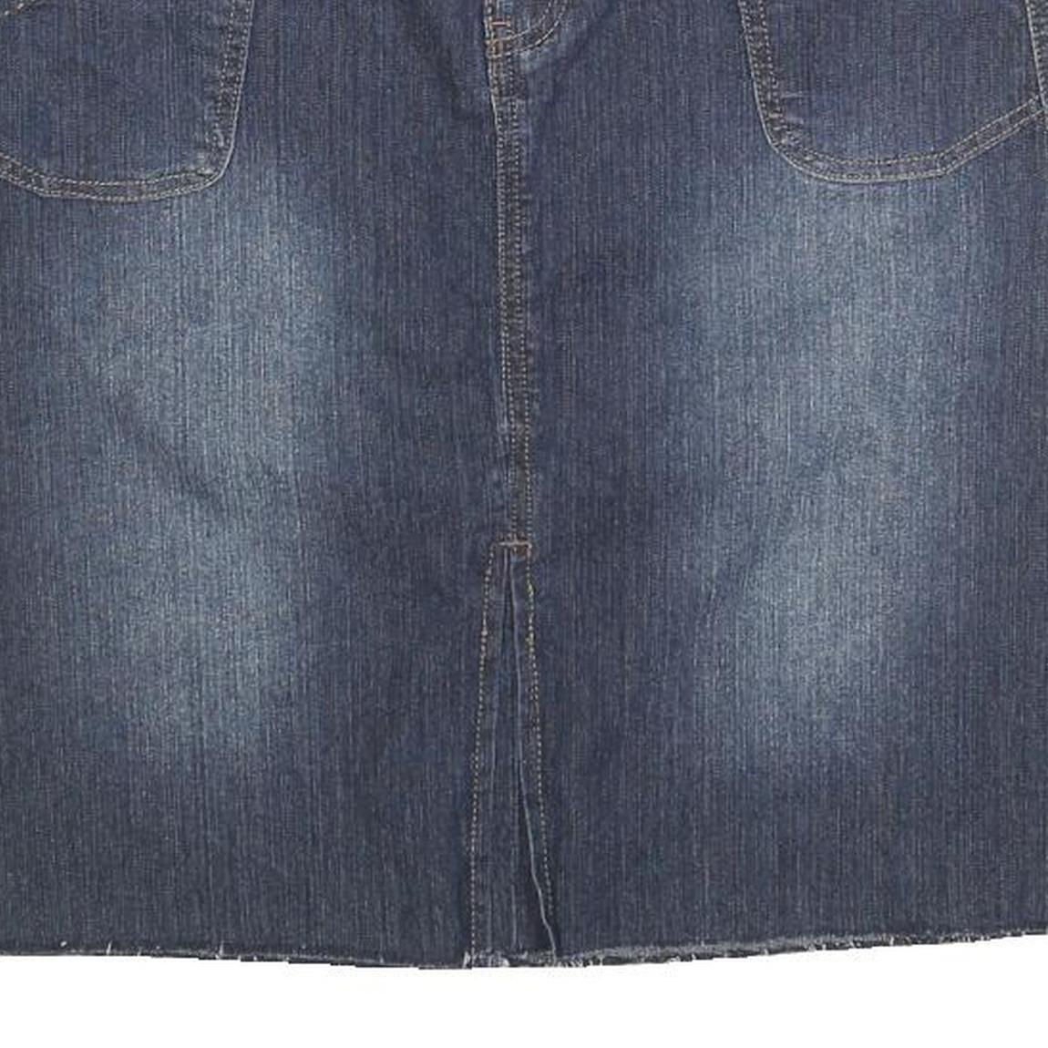 MARIE CLAIRE JEANS Womens Blue Denim Straight Knee Length Cotton Blend Skirt M