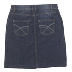 MARIE CLAIRE JEANS Womens Blue Denim Straight Knee Length Cotton Blend Skirt M