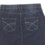 MARIE CLAIRE JEANS Womens Blue Denim Straight Knee Length Cotton Blend Skirt M