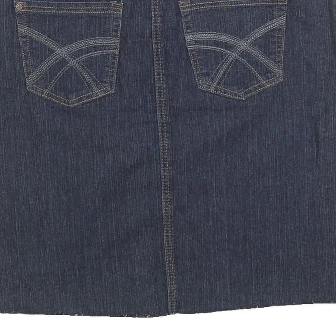 MARIE CLAIRE JEANS Womens Blue Denim Straight Knee Length Cotton Blend Skirt M