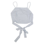 ZARA Womens Cropped Top Grey Sleeveless M