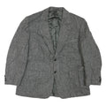 Mens Grey Button Jacket M Cotton Blend Herringbone Classic Smart Casual