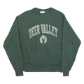 CHAMPION Mens Green Deer Valley Crew Neck S Cotton Blend Sweatshirt