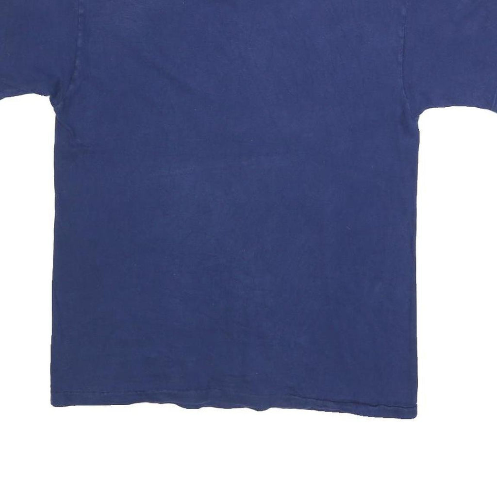 HANES Mens Blue Waikiki Beach Graphic T-Shirt M Short Sleeve Crew Neck Casual