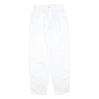 ESPRIT Womens Cotton Blend White Relaxed Tapered Trousers W28 L31 Casual Summer