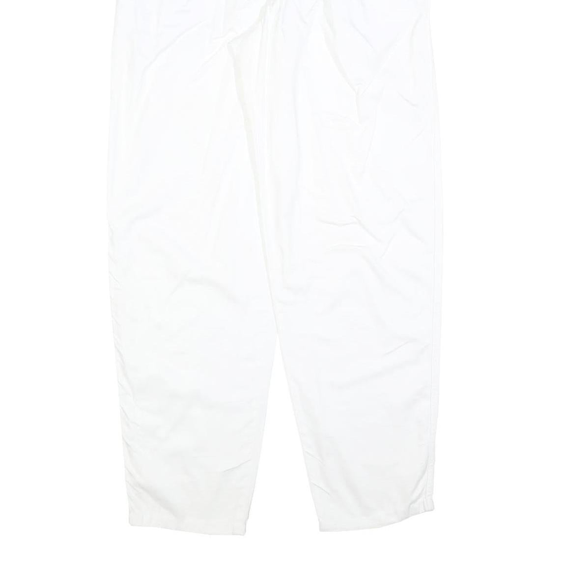 ESPRIT Womens Cotton Blend White Relaxed Tapered Trousers W28 L31 Casual Summer