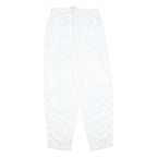 ESPRIT Womens Cotton Blend White Relaxed Tapered Trousers W28 L31 Casual Summer