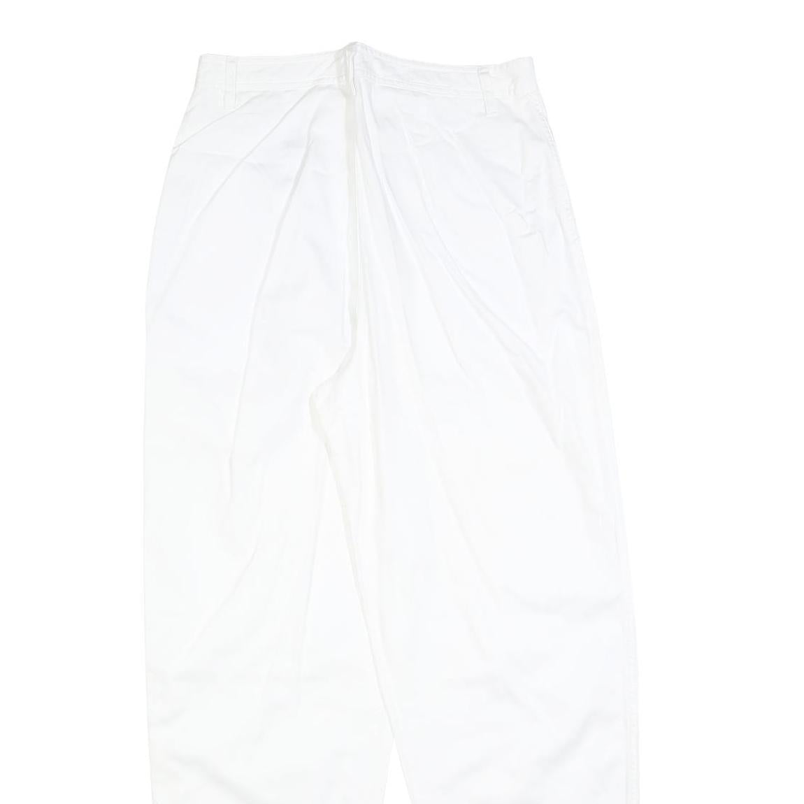 ESPRIT Womens Cotton Blend White Relaxed Tapered Trousers W28 L31 Casual Summer