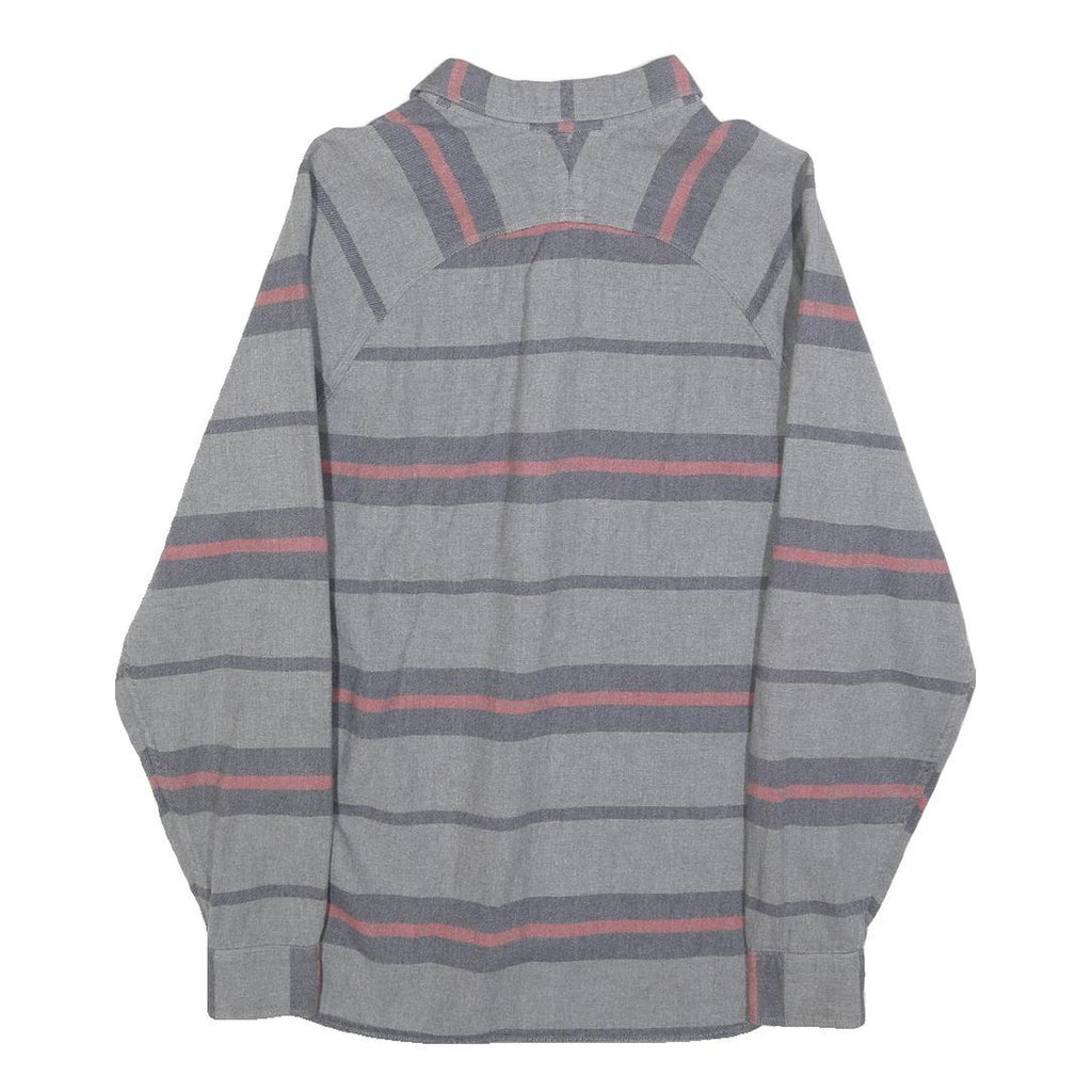 LEVI'S Mens Grey & Pink Striped Cotton Blend Shirt S Casual Button Up