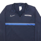 NIKE Mens Navy Blue Sports Coaching 1/4 Zip M Sweatshirt Activewear