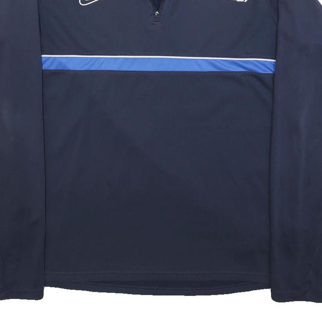 NIKE Mens Navy Blue Sports Coaching 1/4 Zip M Sweatshirt Activewear