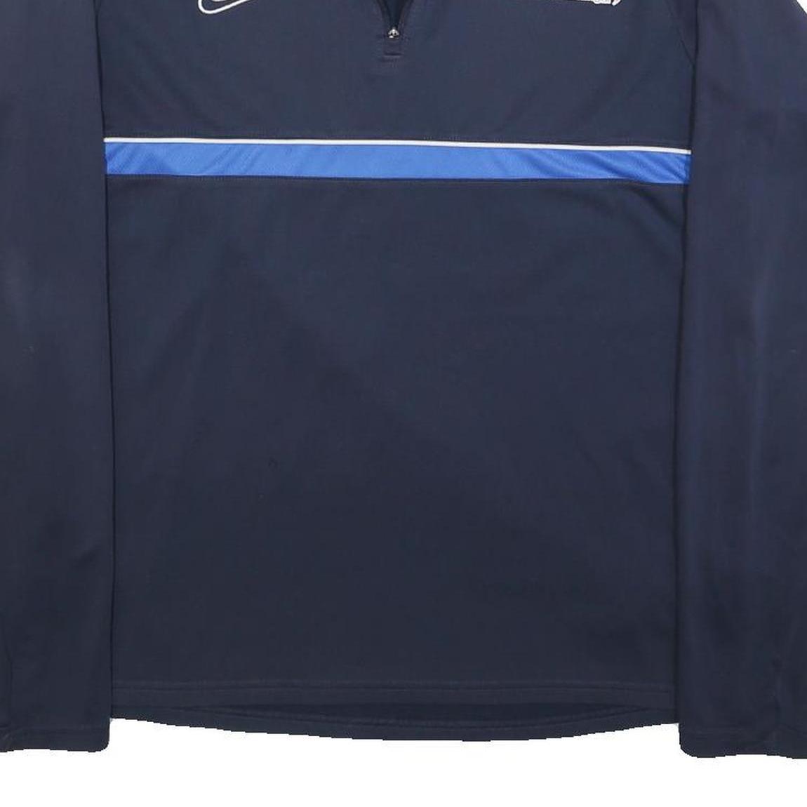 NIKE Mens Navy Blue Sports Coaching 1/4 Zip M Sweatshirt Activewear