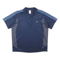ADIDAS Mens Navy Blue Polyester Blend Polo Shirt XL Climalite Sport Casual