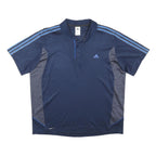 ADIDAS Mens Navy Blue Polyester Blend Polo Shirt XL Climalite Sport Casual