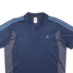 ADIDAS Mens Navy Blue Polyester Blend Polo Shirt XL Climalite Sport Casual