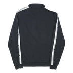 PUMA Mens Black & White Track Jacket L Cotton Blend Plain Zip Sportswear