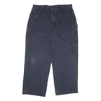 CARHARTT Mens Cotton Blend Blue Regular Straight Trousers W36 L29 Casual