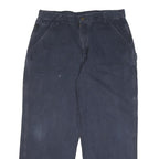 CARHARTT Mens Cotton Blend Blue Regular Straight Trousers W36 L29 Casual