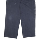 CARHARTT Mens Cotton Blend Blue Regular Straight Trousers W36 L29 Casual