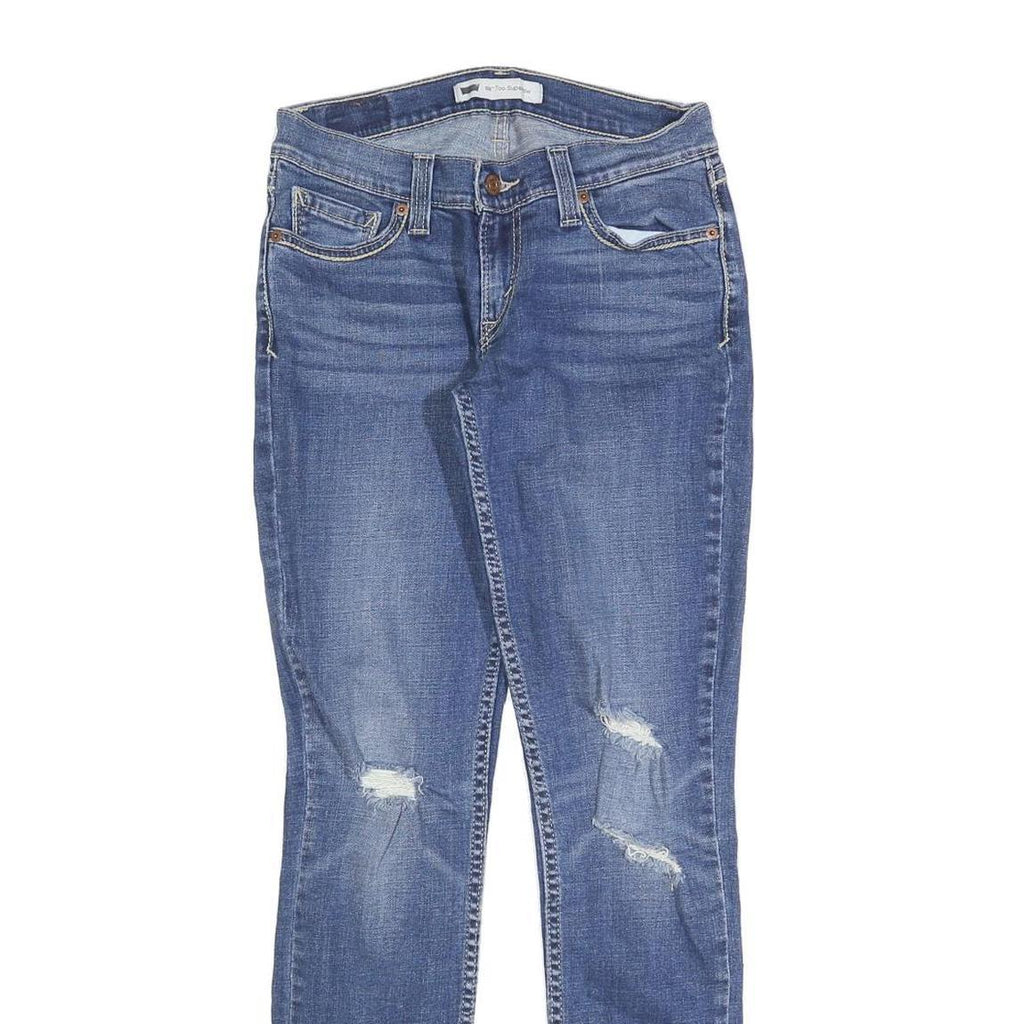 LEVI'S 524 Womens Slim Blue Denim Rinse W27 L32 Slim Fit Zip Jeans