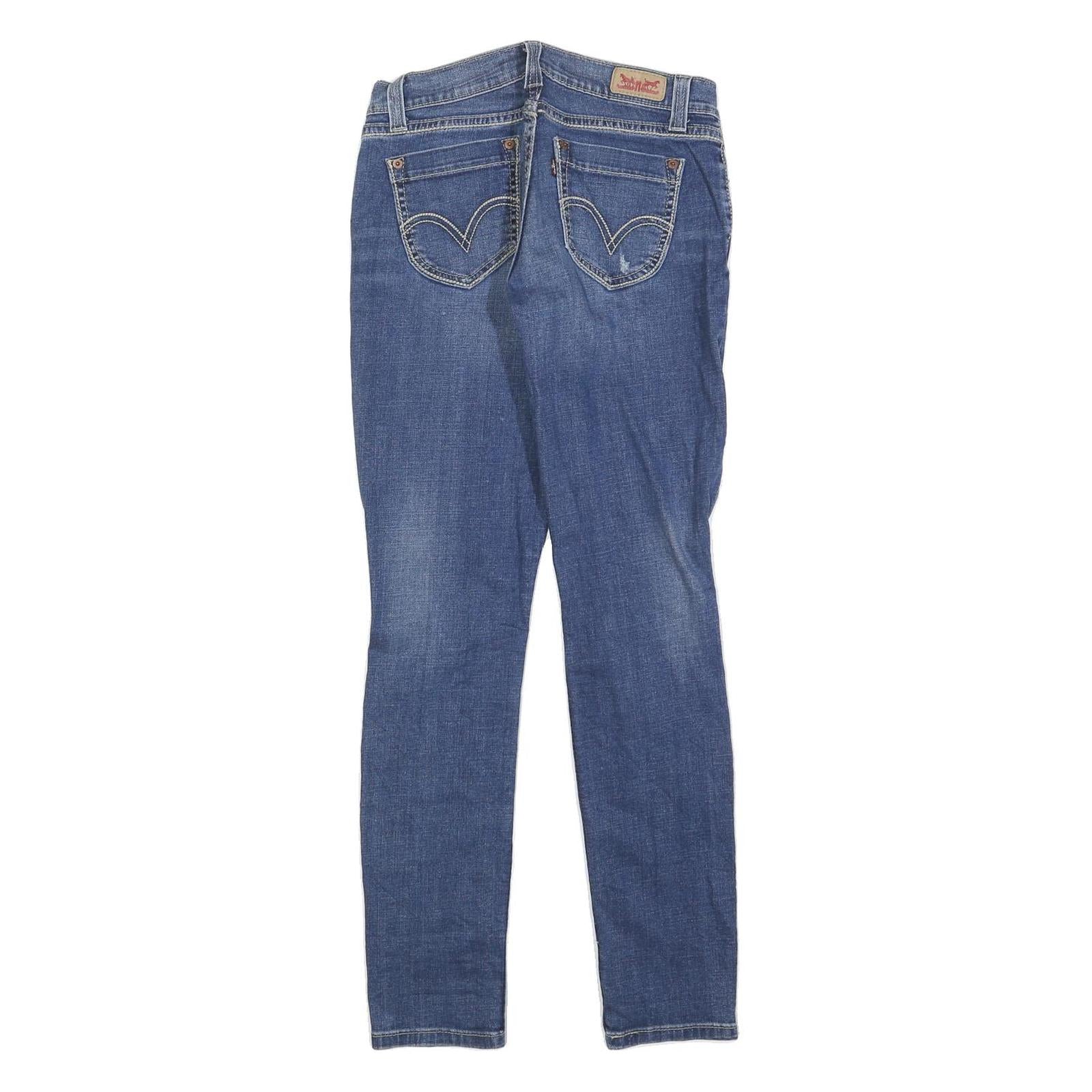 LEVI'S 524 Womens Slim Blue Denim Rinse W27 L32 Slim Fit Zip Jeans