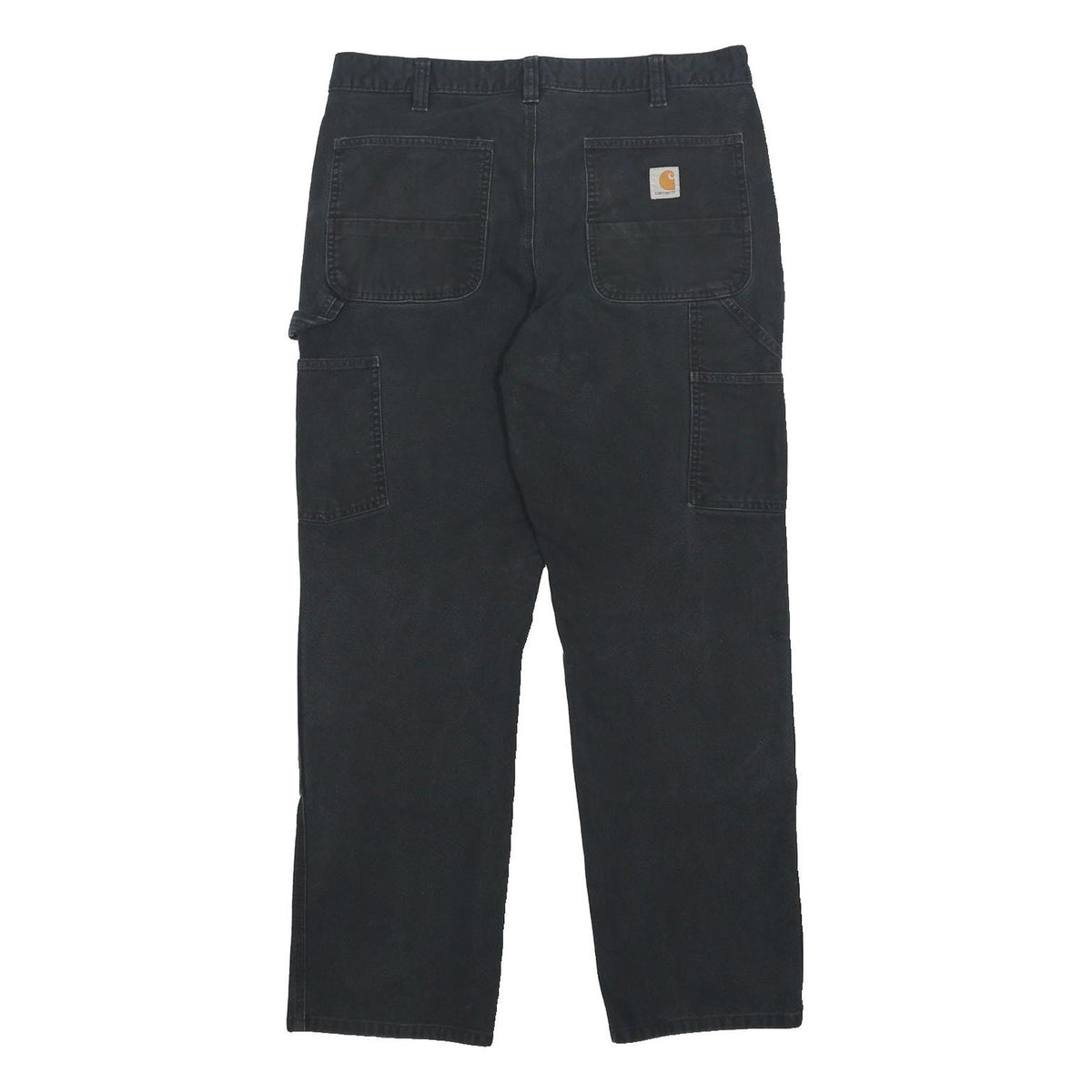 CARHARTT Mens Relaxed Black Cotton Blend Relaxed Fit Straight Trousers W36 L32