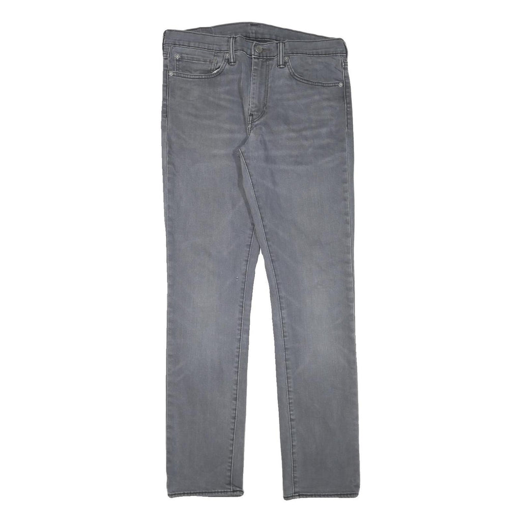 LEVI'S Mens Slim Grey Denim Slim Fit Jeans W32 L32 Zip Denim