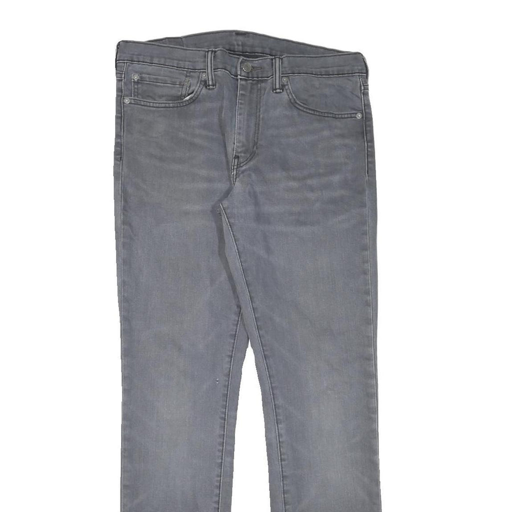 LEVI'S Mens Slim Grey Denim Slim Fit Jeans W32 L32 Zip Denim