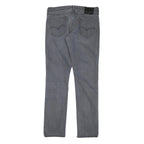 LEVI'S Mens Slim Grey Denim Slim Fit Jeans W32 L32 Zip Denim