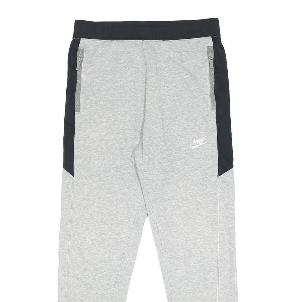 NIKE Mens Joggers Grey & Black Slim Tapered S W28 L27 Cotton Comfort