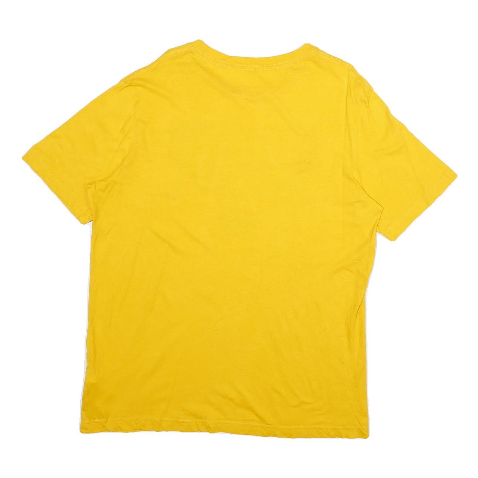 FANATICS Mens Yellow Green Bay Football Graphic T-Shirt XL Short Sleeve Crew