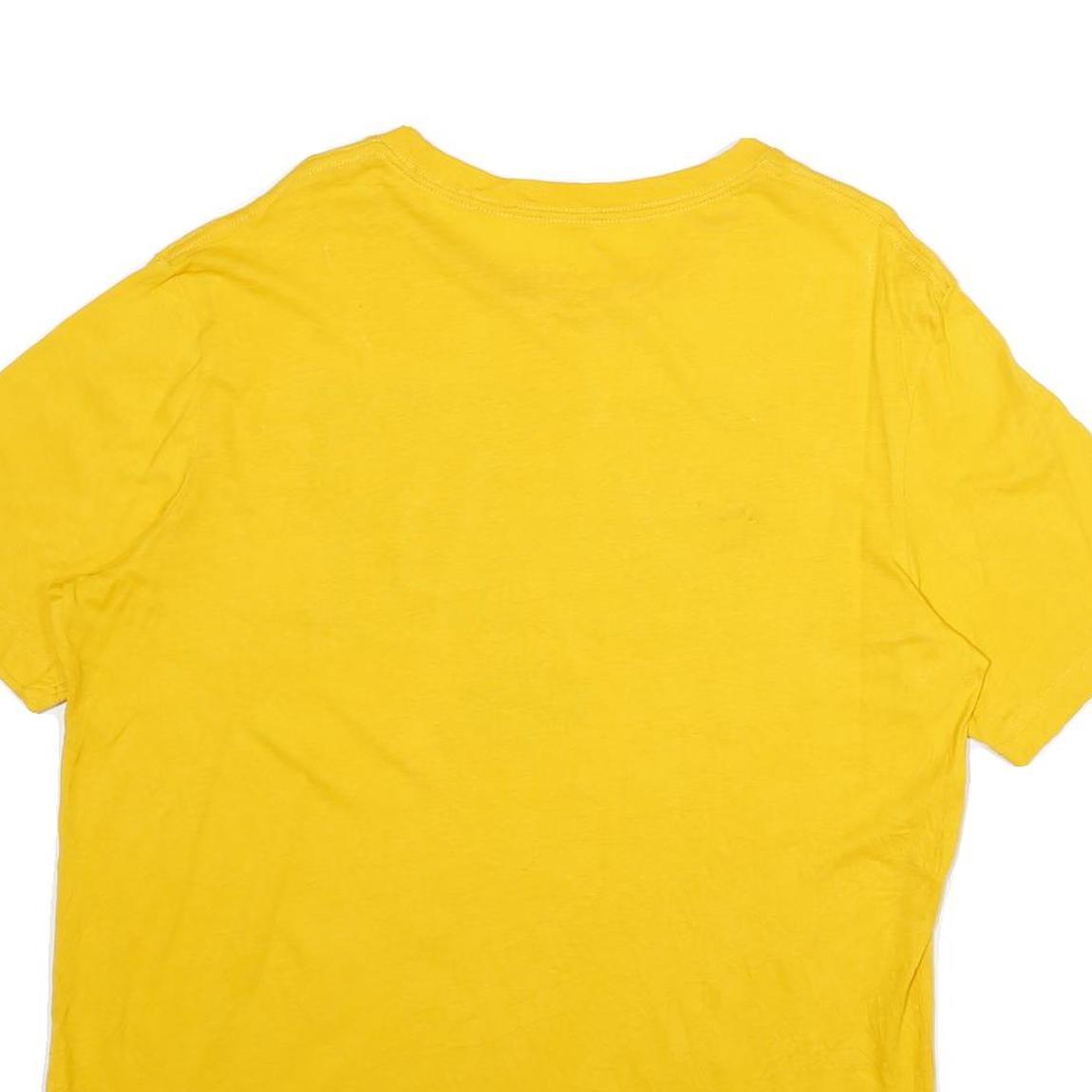 FANATICS Mens Yellow Green Bay Football Graphic T-Shirt XL Short Sleeve Crew