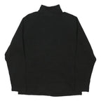 THE NORTH FACE Mens Black Jacket L Cotton Blend Zip Plain Logo Embroidered