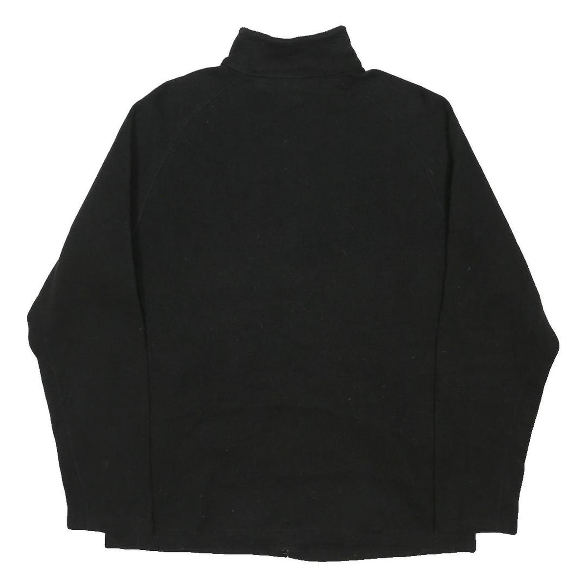 THE NORTH FACE Mens Black Jacket L Cotton Blend Zip Plain Logo Embroidered