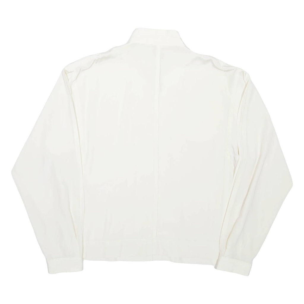 Womens Blouse Beige High Neck Long Sleeve XL