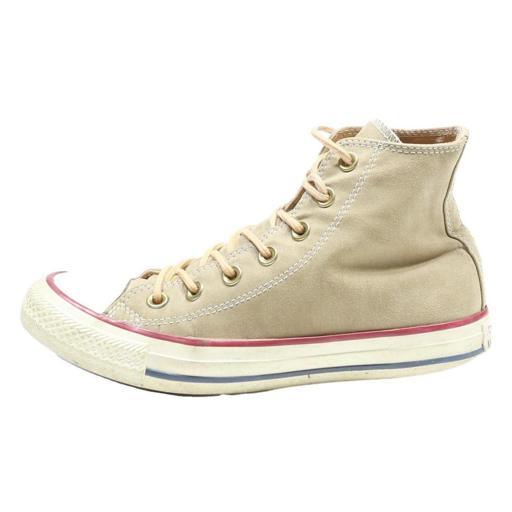 CONVERSE Chuck Taylor All Star Womens Lace-Up Trainers Beige Leather UK 4.5