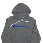 CHAMPION Mens Grey Hoodie S Cotton Blend Pullover Hooded Sweatshirt