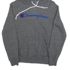 CHAMPION Mens Grey Hoodie S Cotton Blend Pullover Hooded Sweatshirt