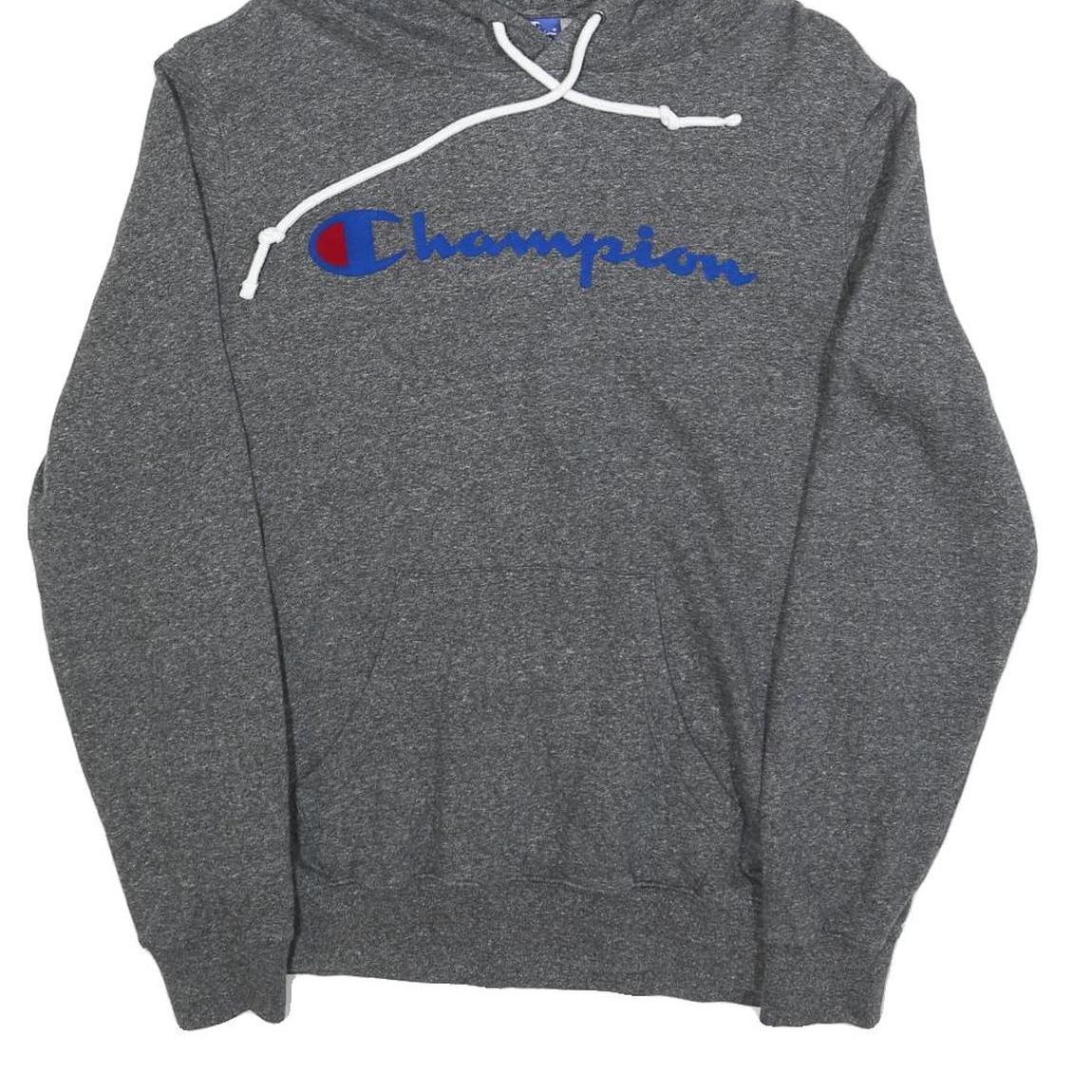 CHAMPION Mens Grey Hoodie S Cotton Blend Pullover Hooded Sweatshirt
