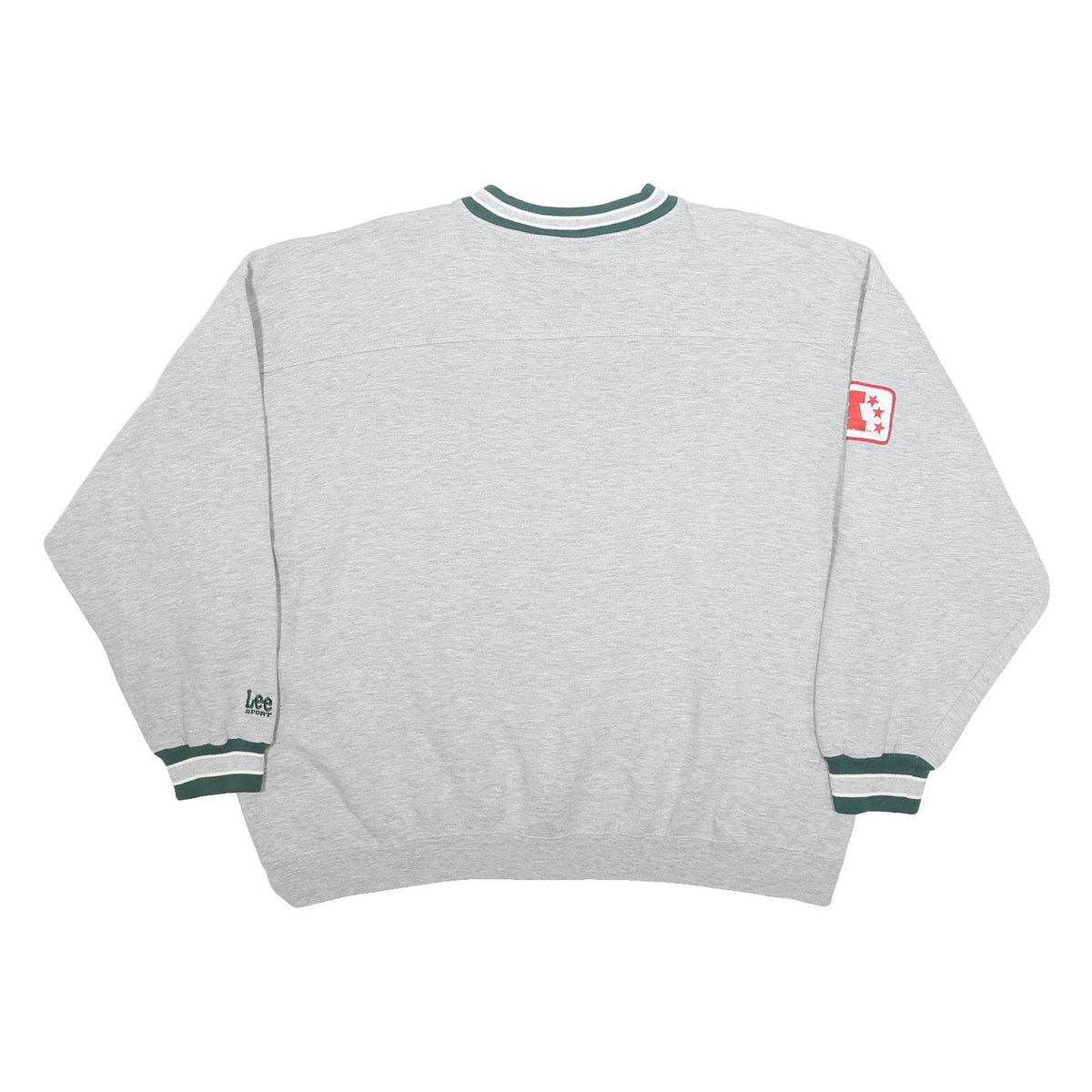 LEE Mens Grey New York Jets V-Neck Cotton Blend Sweatshirt 2XL Sportswear