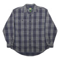 CABELA'S Mens Blue & Grey Check Shirt L Cotton Casual Outdoor Workwear