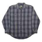 CABELA'S Mens Blue & Grey Check Shirt L Cotton Casual Outdoor Workwear