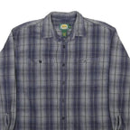 CABELA'S Mens Blue & Grey Check Shirt L Cotton Casual Outdoor Workwear