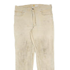 CARHARTT Mens Jeans Beige Relaxed Straight Denim Fair W36 L32 Workwear Utility