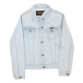 WRANGLER Womens Light Blue Denim Cotton Blend Button Jacket L Casual Classic