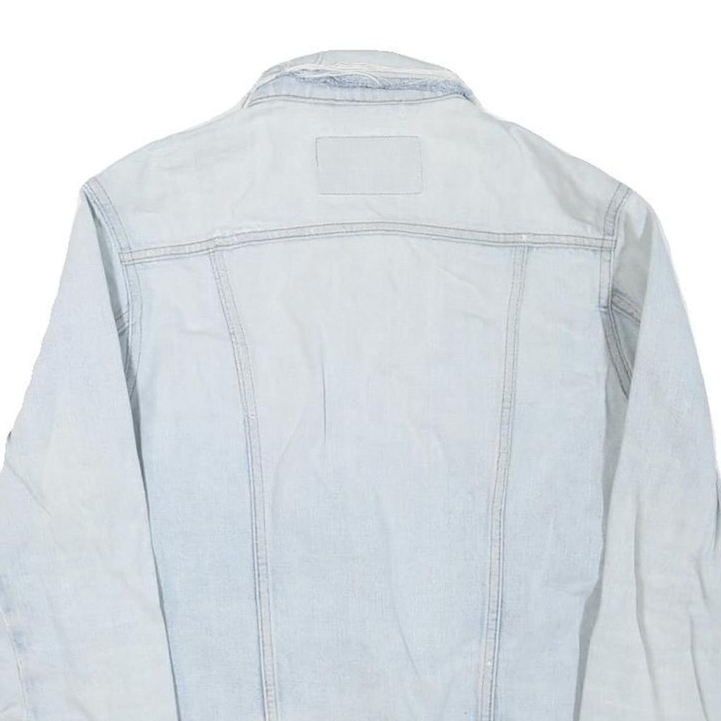 WRANGLER Womens Light Blue Denim Cotton Blend Button Jacket L Casual Classic