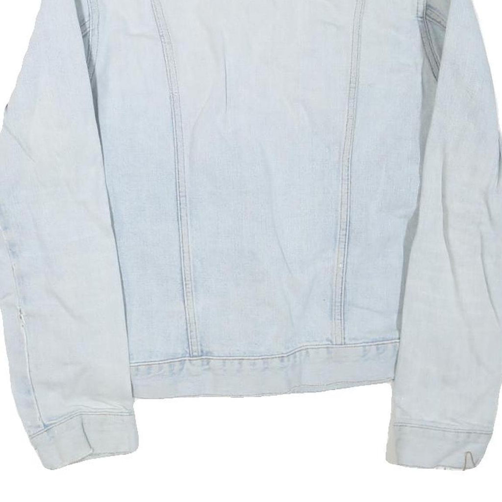 WRANGLER Womens Light Blue Denim Cotton Blend Button Jacket L Casual Classic