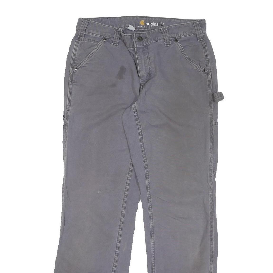CARHARTT Womens Cotton Blend Grey Regular Fit Trousers W30 L30 Workwear Utility