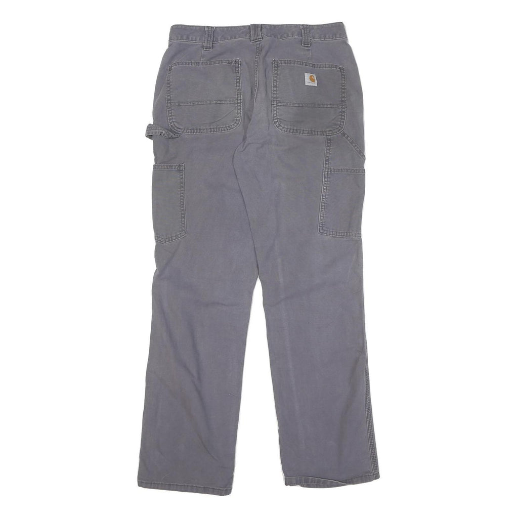 CARHARTT Womens Cotton Blend Grey Regular Fit Trousers W30 L30 Workwear Utility